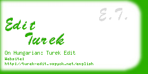 edit turek business card